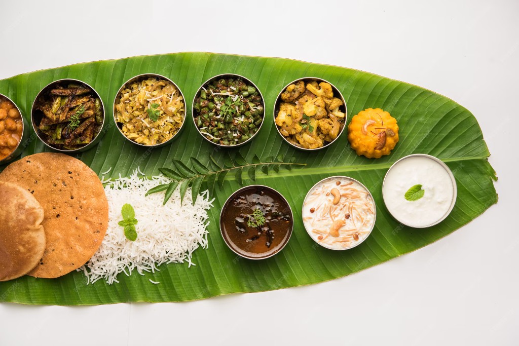 Home cooked food thali